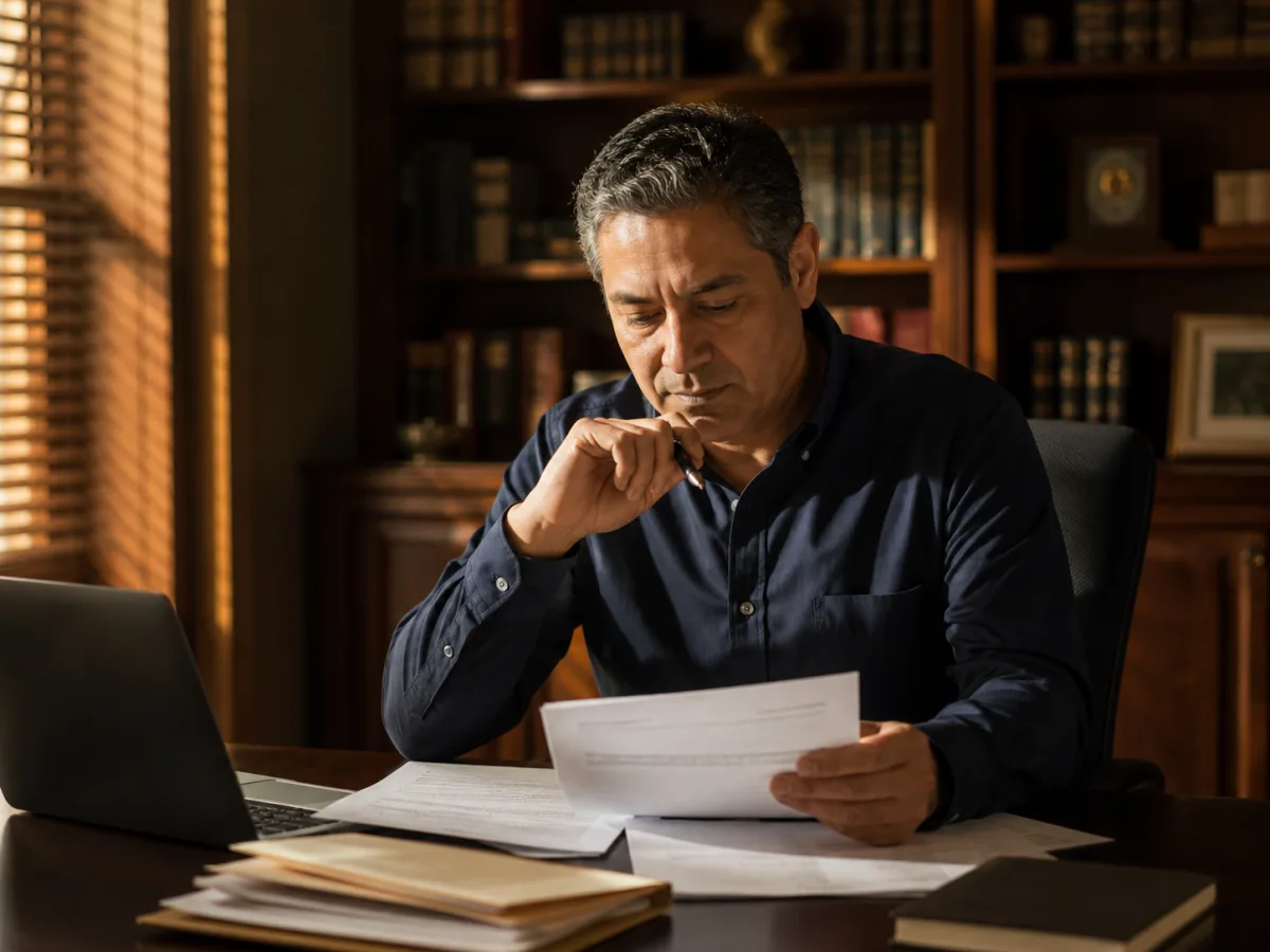 A person reviewing and approving work at their desk
